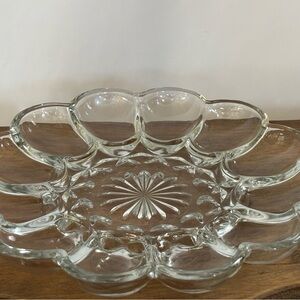 Vintage Anchor Hocking Glass Deviled Egg Plate